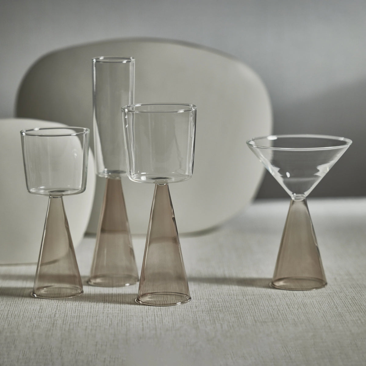 Veneto Glassware - Smoke - White Wine Glass- Set of 4
