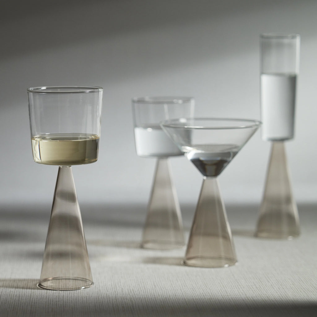 Veneto Glassware - Smoke - White Wine Glass- Set of 4