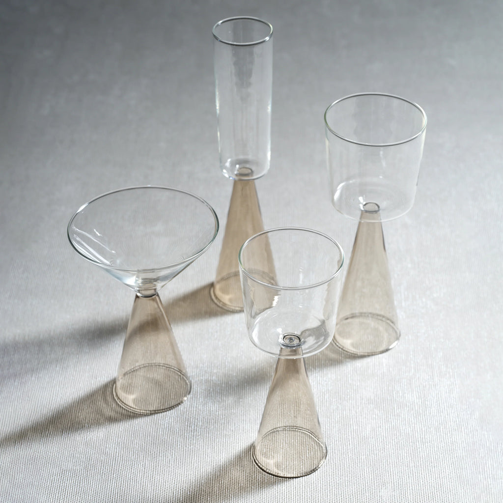Veneto Glassware - Smoke - White Wine Glass- Set of 4