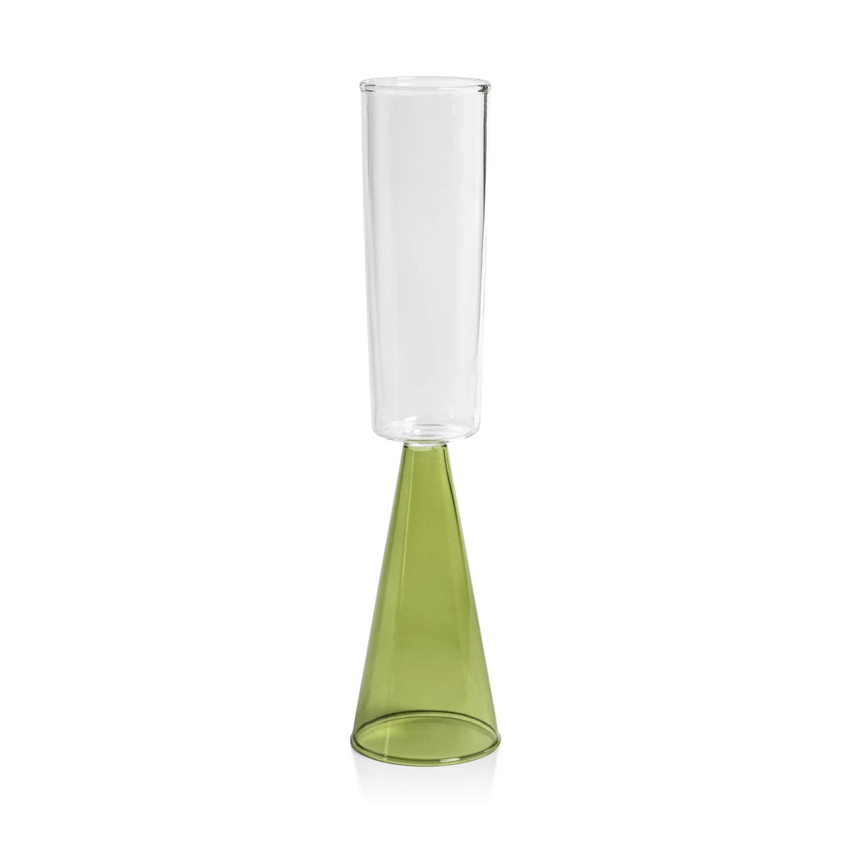 Veneto Glassware - Green - Champagne Flute - Set of 4