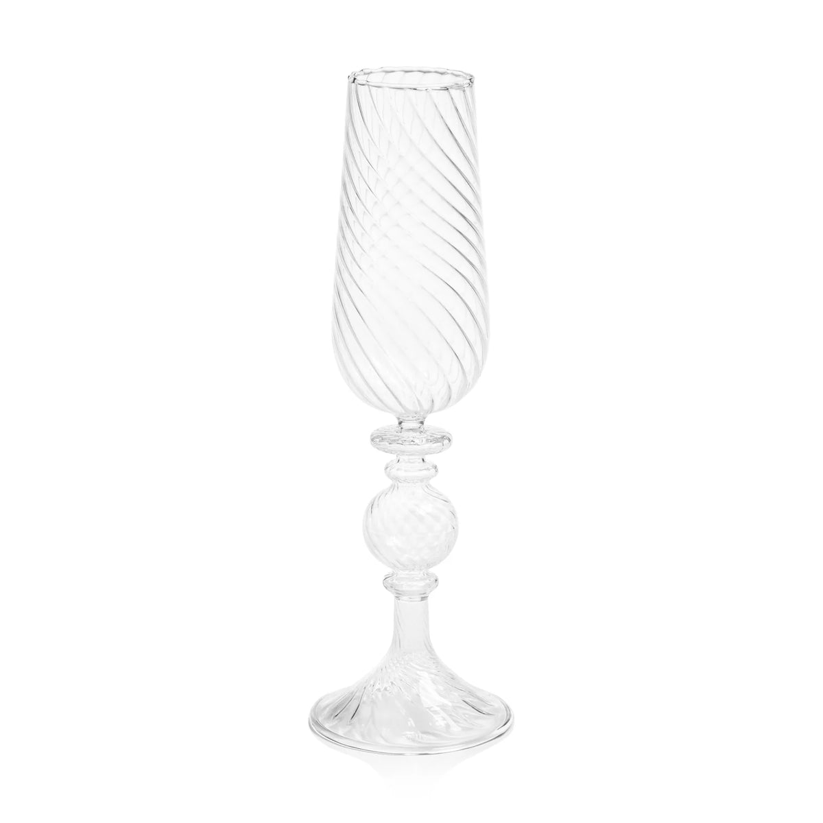 Rialto Twisted Optic Glassware - Champagne Glass - Set of 4