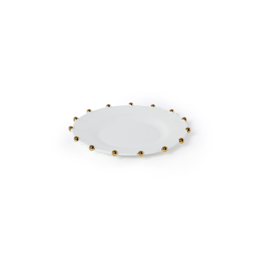 Celestial Gold Porcelain Plate - 7.5 in, Set of 4