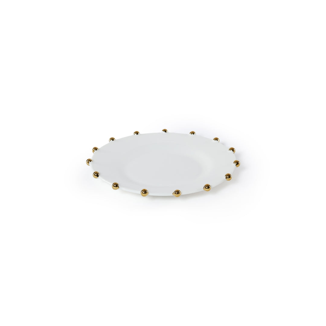 Celestial Gold Porcelain Plate - 7.5 in, Set of 4