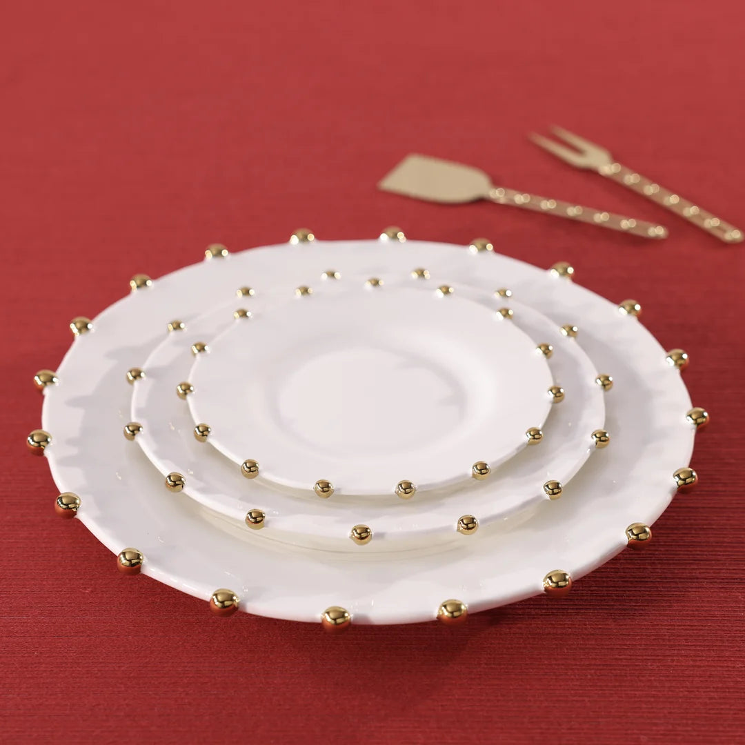 Celestial Gold Porcelain Plate - 9.5 in, Set of 4