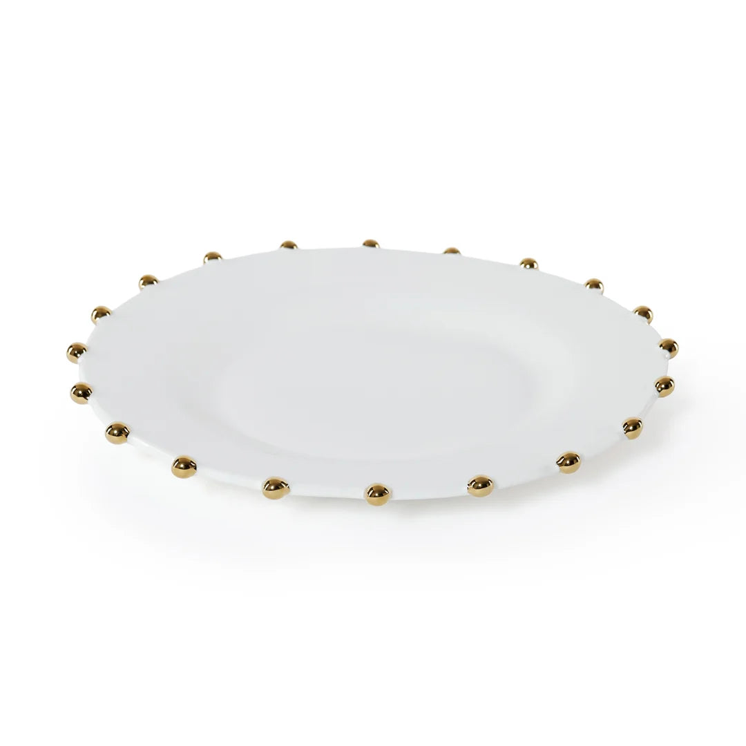 Celestial Gold Porcelain Charger Plate - 13 in, Set of 4