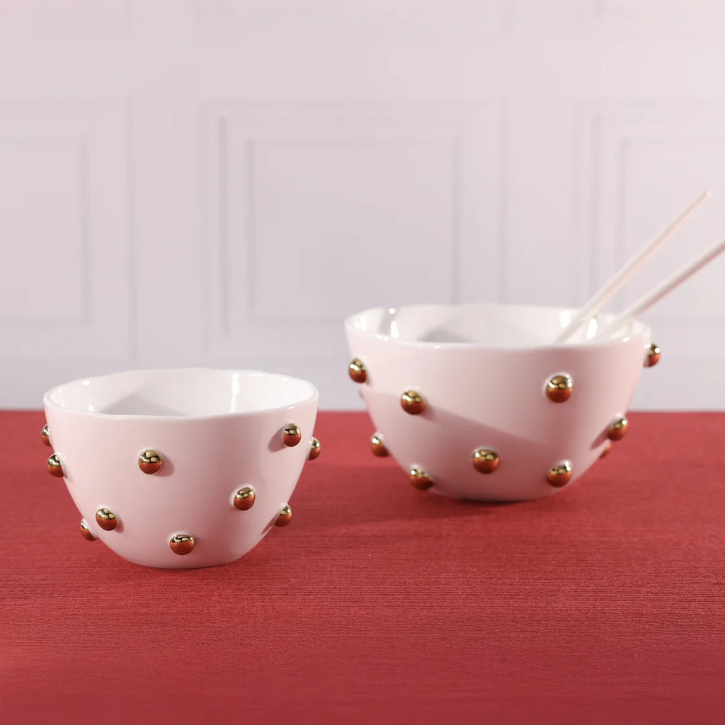 Celestial Gold Porcelain Bowl - 6.5 in x 4 in