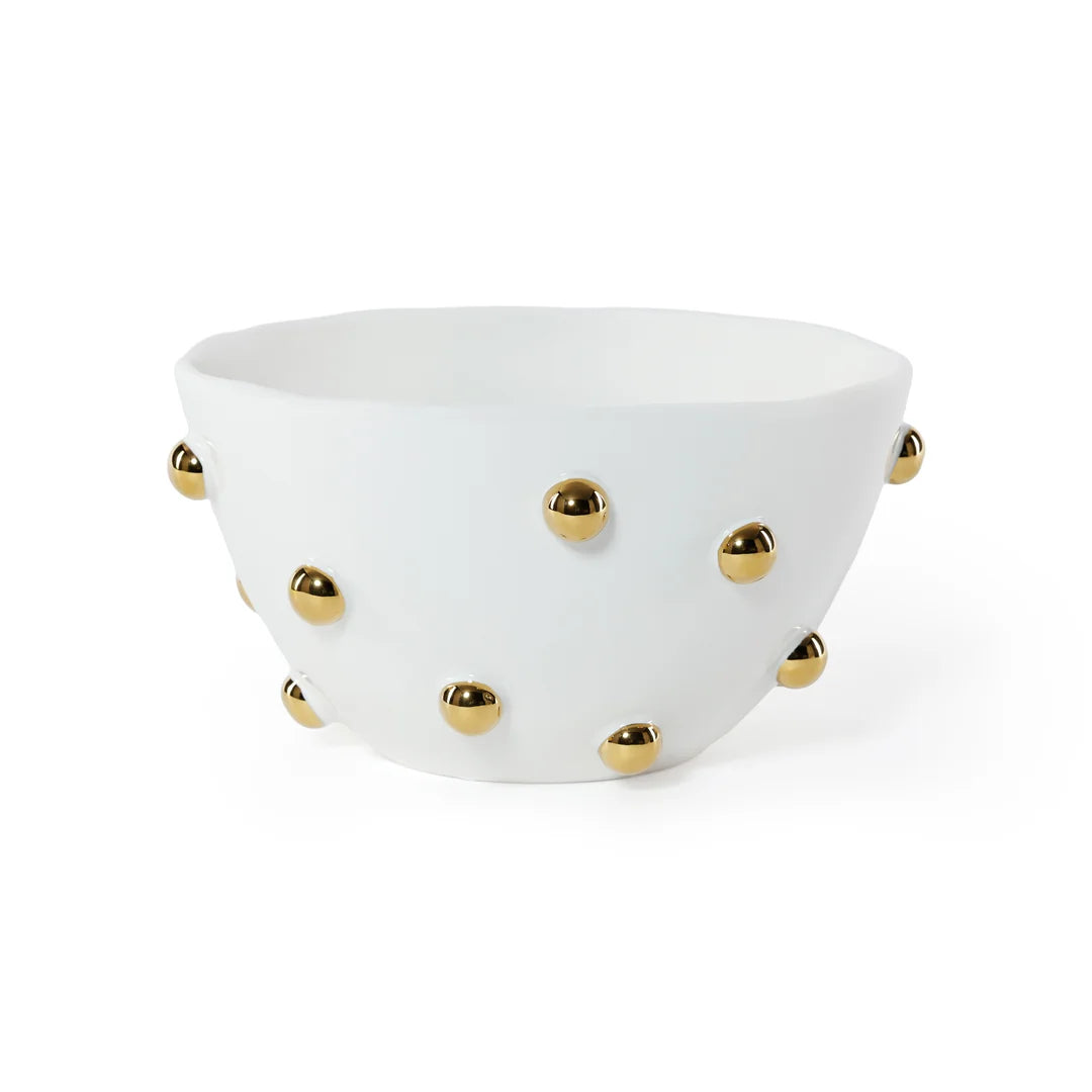 Celestial Gold Porcelain Bowl - 8.5 in x 4.75 in