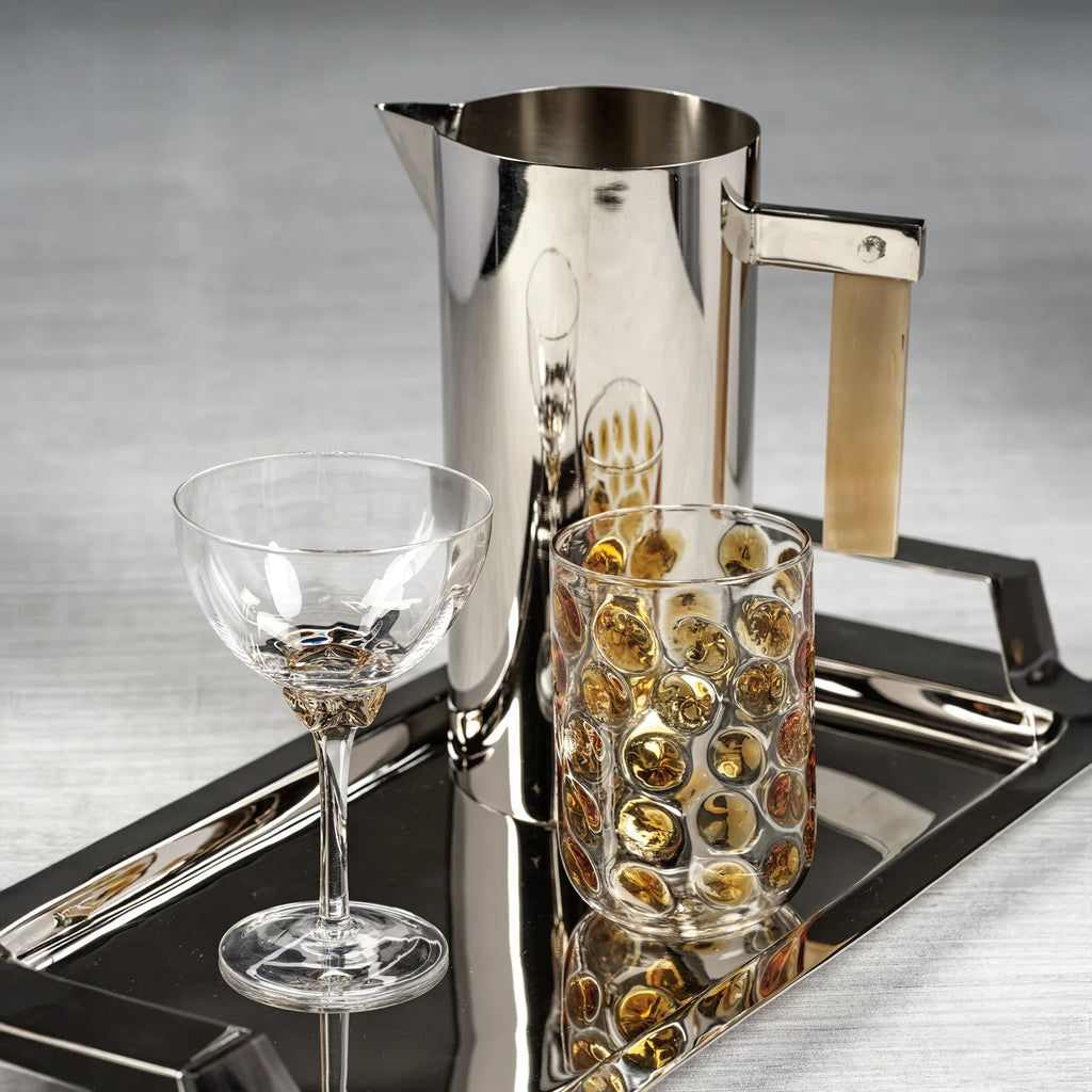The Beaumont Nickel Pitcher with Horn Handle