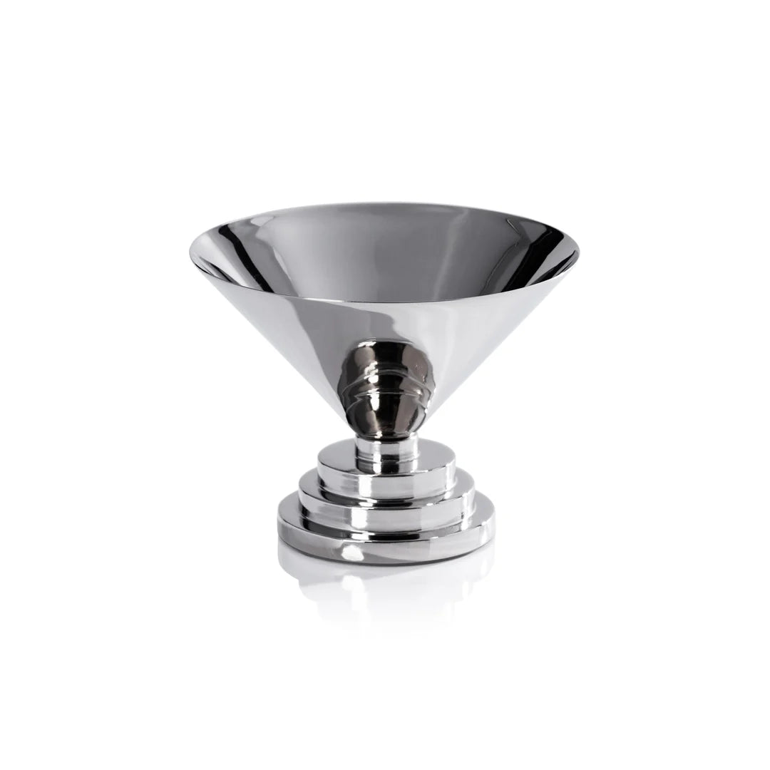 Mayan Alloy Bowl - Polished Nickel - Small
