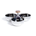 Spiga Condiment Set - Nickel with Amber Accent