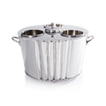 Alsace Brass Three-Bottle Wine / Champagne Cooler - Polished Nickel