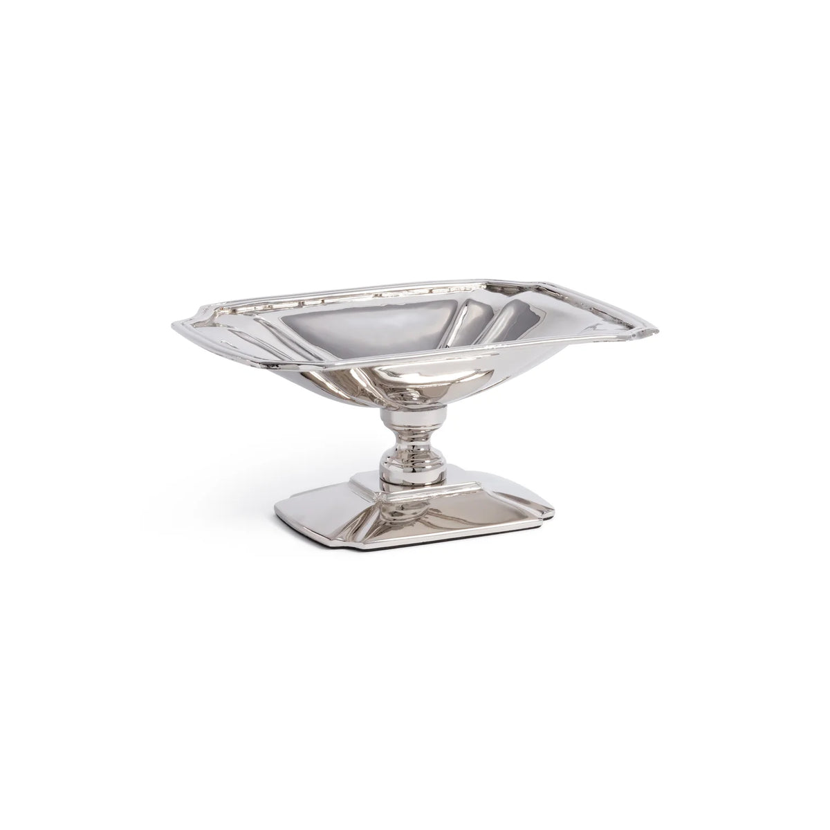 Antique Footed Dish - Polished Nickel