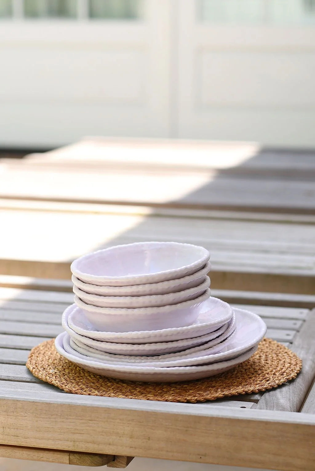 Beaded Dinner Plate Cream 10.25" (Set of 4)