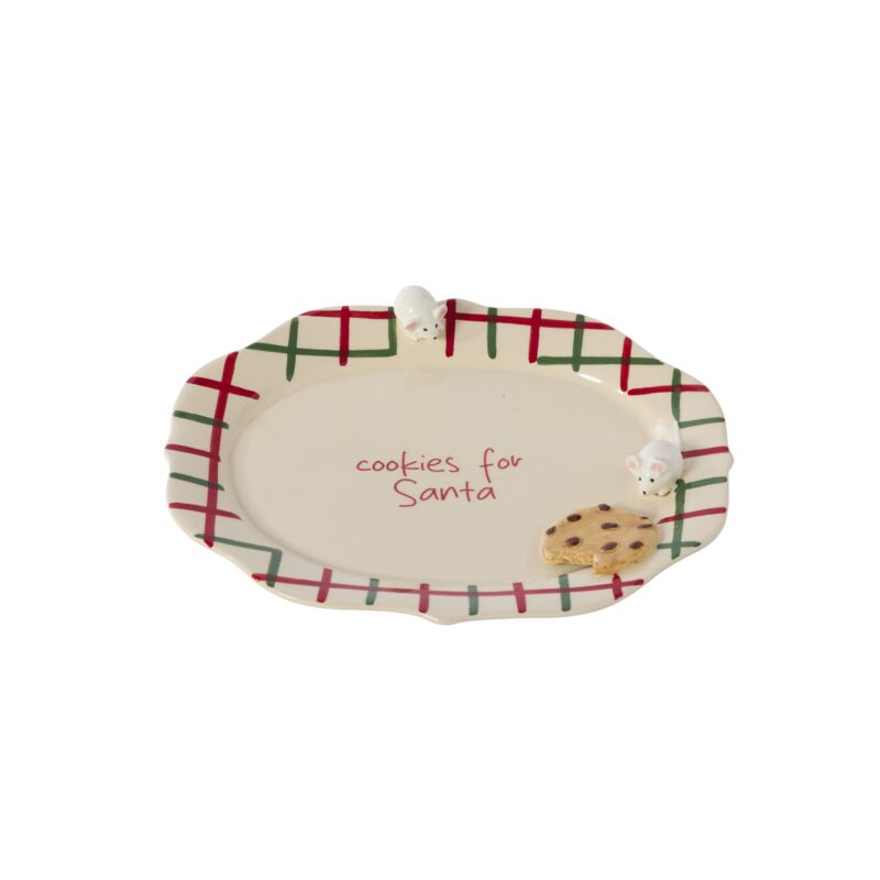 Cookies for Santa Platter 10"x 8.25"x 1.5"