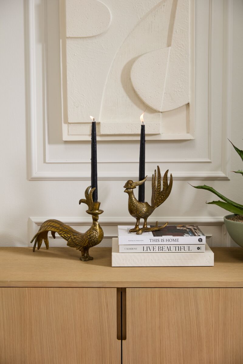 E+E Pheasant Candlestick Avery 8.25" x 4.25" x 8.25"