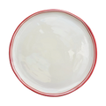 Simple Round Dinner Plate with Red Edge