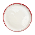 Simple Round Salad Plate with Red Edge 9.5" (Set of 4)