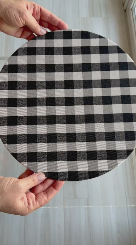 Gingham Black & White Placemat Set of 4