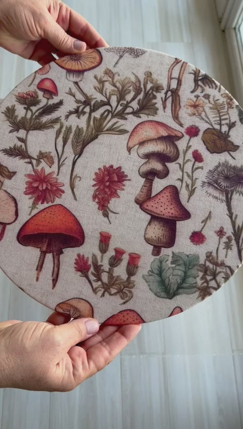 WHIMSICAL MUSHROOMS Placemats Set of 4