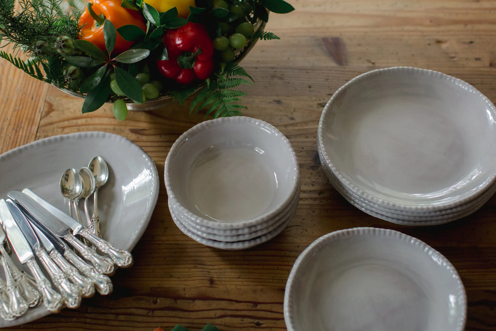 Beaded Salad Plate 8.5" Cream (Set of 4)