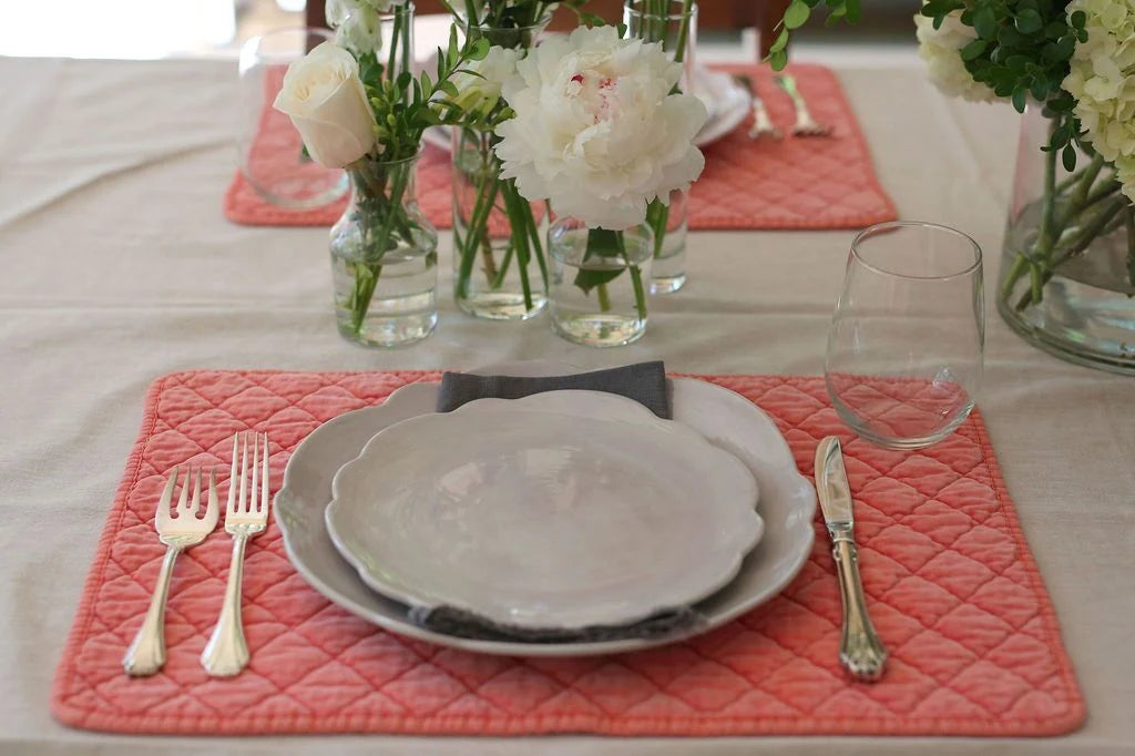Scalloped Dinner Plate Stone 11" (Set of 4)