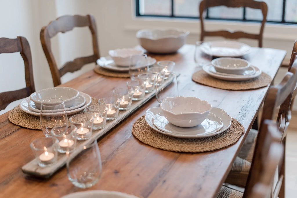 Scalloped Dinner Plate Stone 11" (Set of 4)